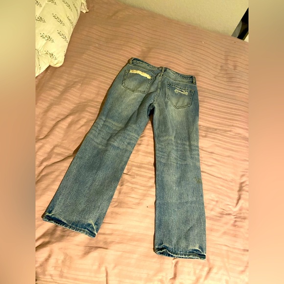 Original modded Scripture Jesus PACSUN Mom light Denim distressed Jeans 27w 23L - Picture 11 of 15